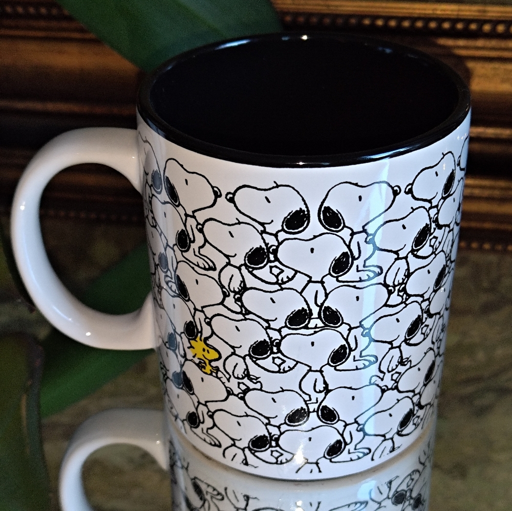 Rare XL 16fl Oz SNOOPY & WOODSTOCK COFFEE CUP! Peanuts Mug